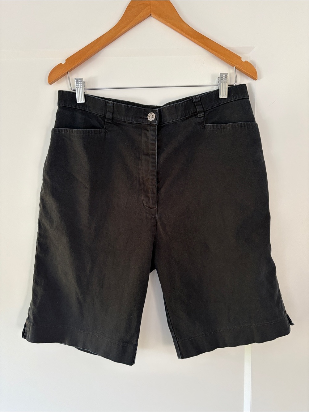Women's Black Bermuda Shorts by Tabi International